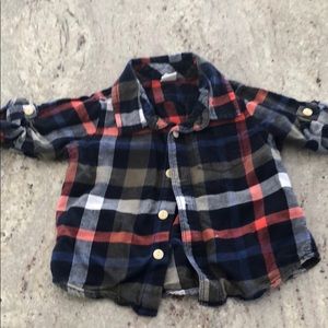 Baby boys plaid gap shirt button down 12-18 months